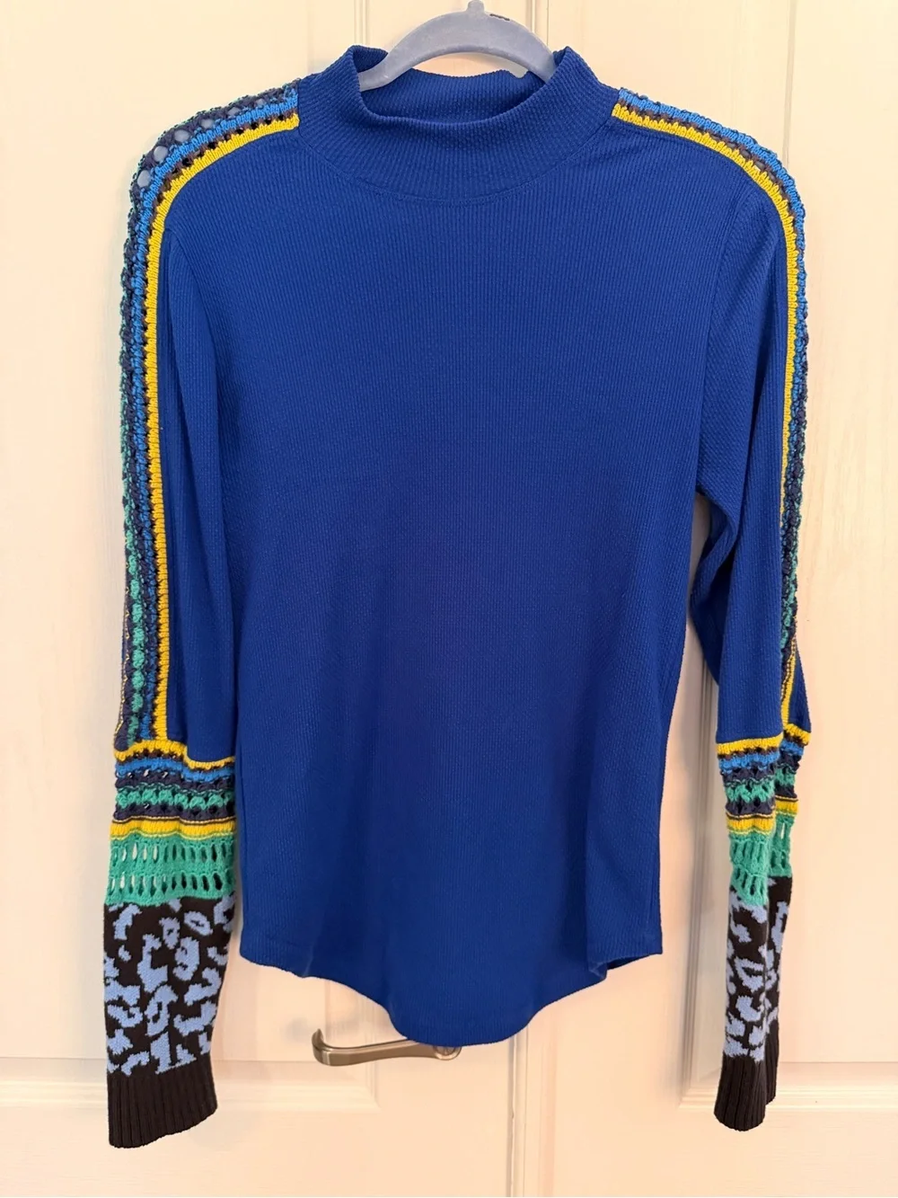 FREE PEOPLE L Switch It Up Extra-Long Sleeved Thermal Top